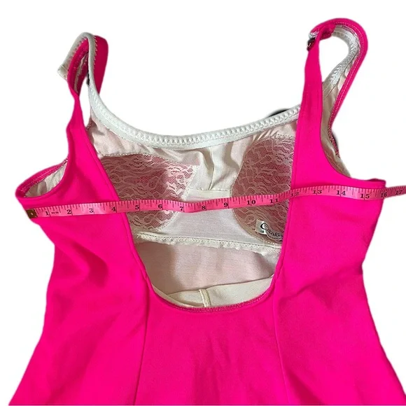 Vintage Catalina 70’s Bombshell MCM Mod Women’s One-Piece Bathing Suit Hot Pink - Picture 7 of 17